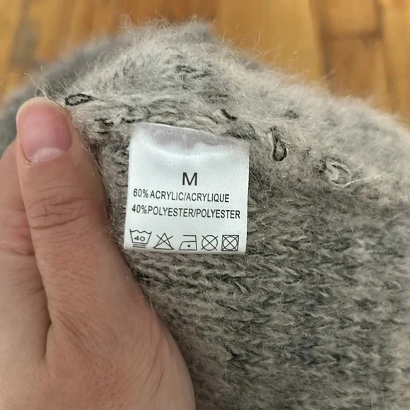 Gray Women's Fuzzy Cardigan - Picture 5 of 5